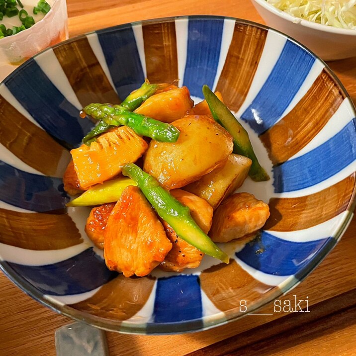 新じゃが 筍 鶏肉 アスパラの青椒肉絲風炒め レシピ 作り方 By S Saki 楽天レシピ 新じゃが 筍 鶏肉 アスパラの青椒肉絲風炒め レシピ 作り方 By S Saki 楽天レシピ